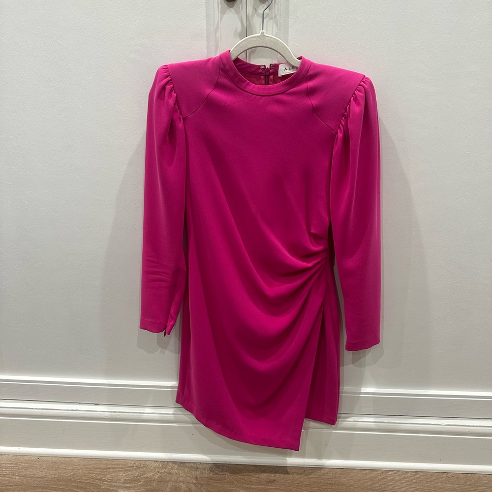 A.L.C. Magenta Long Sleeve Dress